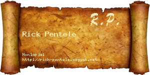 Rick Pentele névjegykártya